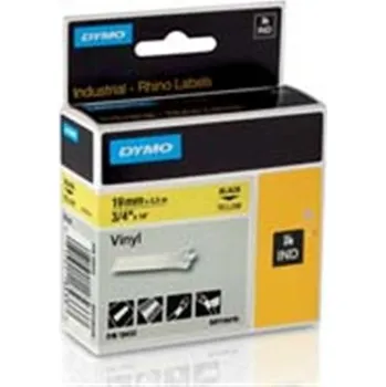 Pásek do tiskárny Páska Dymo 18433 (Černý tisk/žlutý podklad) RHINO vinylová profi