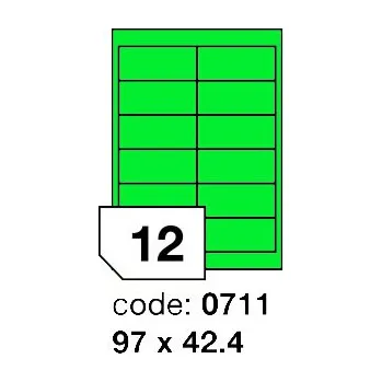 Samolepící etiketa Samolepící etikety Rayfilm Office 97x42,4 mm 300 archů, matně zelená, R0120.0711D