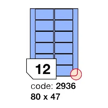 Samolepící etiketa Samolepící etikety Rayfilm Office 80x47 mm 300 archů, matně modrá, R0123.2936D