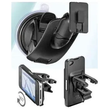 Držák do auta MacPower (Dinic) držák do auta s přísavkou na sklo a držákem do mřížky ventilace pro Apple iPhone 4G /4S