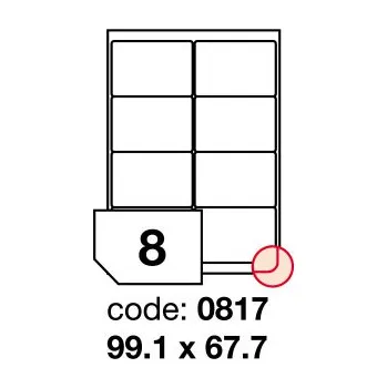Kancelářské potřeby Samolepící etikety Rayfilm Office 99,1x67,7 mm 300 archů R0103.0817D
