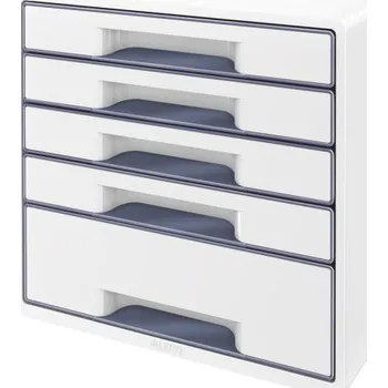 Archivační box Zásuvkový box Leitz WOW, 5 zásuvek, šedý