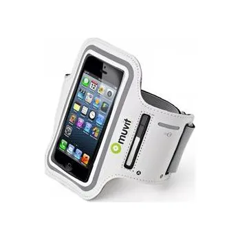 Telefonní příslušenství Muvit ArmBand ultra tenké sportovní pouzdro pro iPhone 5 / Smartphone, bílý