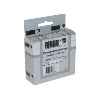 Pásek do tiskárny Páska Dymo 18482 (Černý tisk/bílý podklad) RHINO - Polyesterová