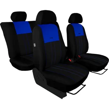 Ochranný autopotah Autopotahy Nissan Qashqai I, bez zadní loketní opěrky, od r. 2006, DUO TUNING modročerné