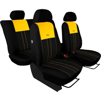 Ochranný autopotah Autopotahy Nissan Qashqai I, bez zadní loketní opěrky, od r. 2006, DUO TUNING žlutočerné