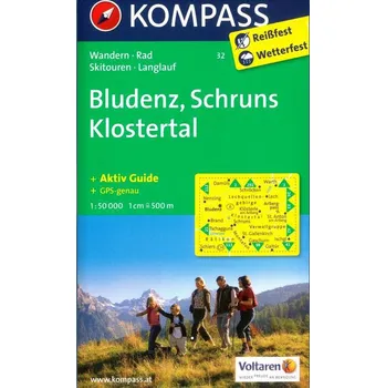 Bludenz, Schrunz, Klostertal (Kompass - 32) - turistická mapa