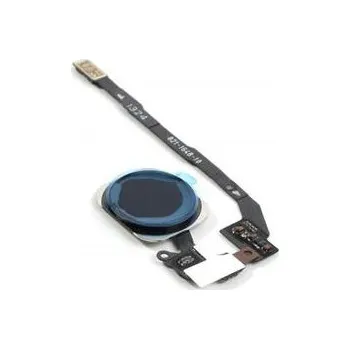 Náhradní díl pro mobilní telefon Apple iPhone 5S Home Buton flex full assembly black - obvod tlačítka HOME osazený pro iPhone 5S černý