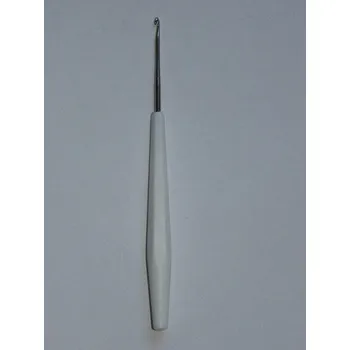 Jehlice Háček Styl č. 2, kovový s bílou plastovou ručkou