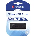 32GB Verbatim Slider, USB flash disk 2.0, 98697, černá