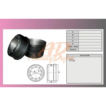 Brzdový buben buben brzd.IVECO TD 59-12