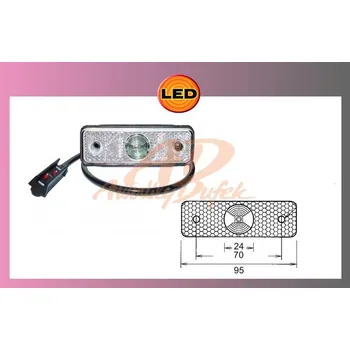 Přídavný světlomet LED FLATPOINT -bílý 24V/1,3W +konektor