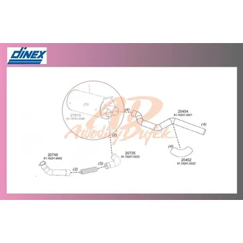 Tlumič výfuku tlumič výfuku MAN TGL-DINEX