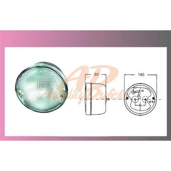 Cyklosvítilna světlo zpětné-kulaté