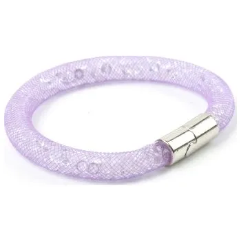 Náramek Beneto Náramek Stardust s křišťály světle fialový