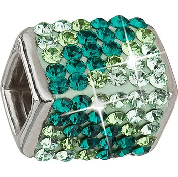 Přívěsek Přívěsek zelený průvlekový kvádr se Swarovski Elements 34134.3 Emerald