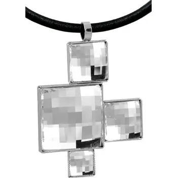Náhrdelník Náhrdelník se Swarovski Elements diskočtverec Krystal