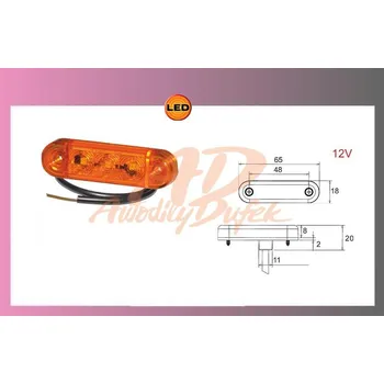 Žárovka LED-PRO-SLIM-oranž.12V/0,8W +0,5m kabel