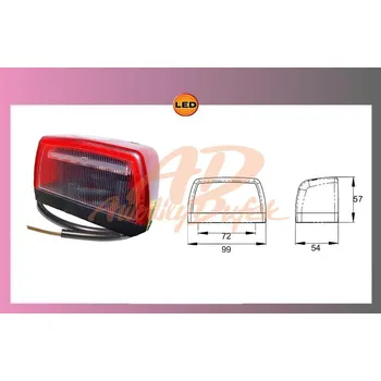 Osvětlení automobilu osvětlení SPZ-LED-24V-červené