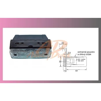 Osvětlení automobilu světlo obrys.bílé 12/24V +pouzdro+držák