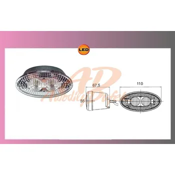 Přídavný světlomet světlo zpětné LED-12/24V-+kabel 0,5m