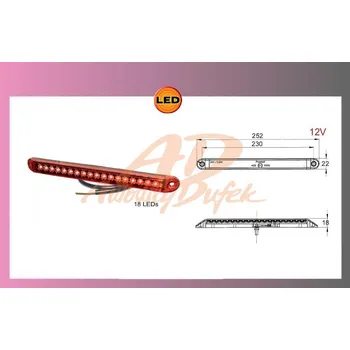Osvětlení automobilu LED-PRO-CAN-XL světlo červené,12V/1,5W