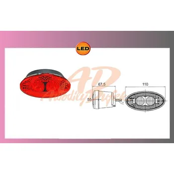 Mlhový světlomet světlo mlhové LED 12/24V + kabel 0,5m