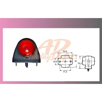 Osvětlení automobilu světlo obrys.červeno/bílé-v pruž.pouzdru