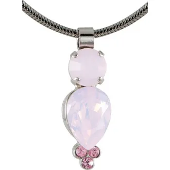 Náhrdelník Náhrdelník s Křišťálem Swarovski Elements ve tvaru kapky C27113F136, Rose (růžová)