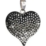 Přívěsek se Swarovski Elements srdce 34074.3 Jet