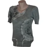 Dámská šedá halenka s krátkým rukávem