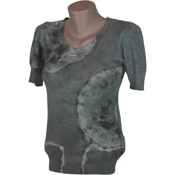 Dámská košile Dámská šedá halenka s krátkým rukávem