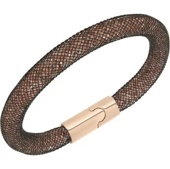 Náramek Beneto Náramek Stardust s hnědými křišťály a zlatým zapínáním