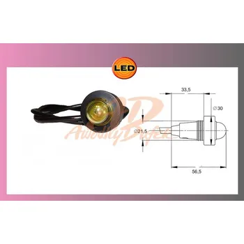 Osvětlení automobilu LED-MONOPOINT I,bílé 24V+ kabel