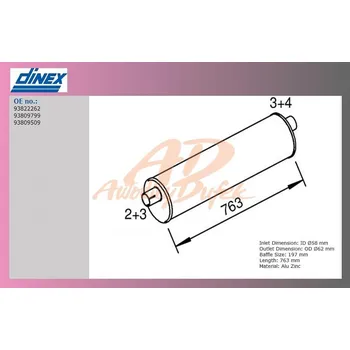 Tlumič výfuku tlumič výfuku IVECO T-DAILY 59-12-kulatý