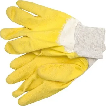 Pracovní rukavice Rukavice pracovní potažené žlutou gumou 10,5"