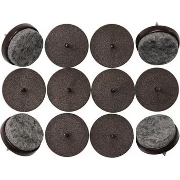 Podložka pod nábytek TOYA Plastové podložky s plstí na hřebíku 20mm 12ks