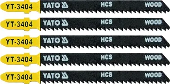 Pilový plátek List pilový do přímočaré pily na dřevo typ T 10TPI sada 5 ks Yato YT-3404