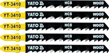 Pilový plátek List pilový do přímočaré pily na dřevo typ T 6TPI sada 5 ks Yato YT-3410