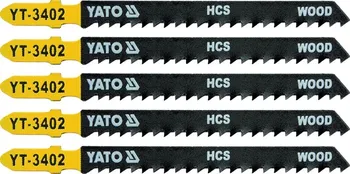Pilový plátek List pilový do přímočaré pily na dřevo typ T 8TPI sada 5 ks Yato YT-3402