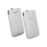 Kožené pouzdro OZBO Cora, velikost XL, pull-out, bílé