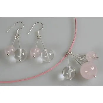 Přívěsek Křišťál růženín souprava