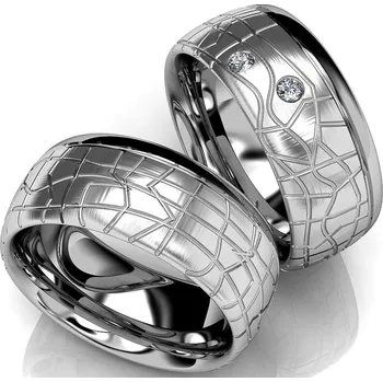 Prsten Snubní prsteny z chirurgické oceli OC1076 (Akce!!!)