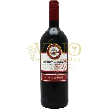 Víno Livi Dubňany Cabernet Sauvignon odrůdové 0,75 L suché makedonské červené víno