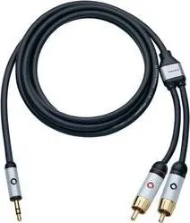 Audio kabel Připojovací kabel Oehlbach, jack zástr. 3.5 mm/cinch zástr., černý, 5 m