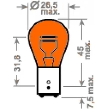 Autožárovka 12V PY21/5WBAY15D Oranžová **
