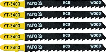 Pilový plátek List pilový do přímočaré pily na dřevo typ T 6TPI sada 5 ks Yato YT-3403