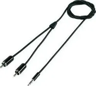 Připojovací kabel SpeaKa, jack zástr. 3.5 mm/2xcinch, černý, 10 m