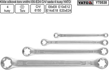 Klíč Klíče očkové torx sada 4 ks E6xE24 Yato YT-0530