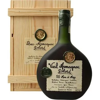 Brandy ARMAGNAC DELORD MILLÉSIMÉS 50 ANS D´AGE ALC. 40% 0,7 (Dřevěný obal)
